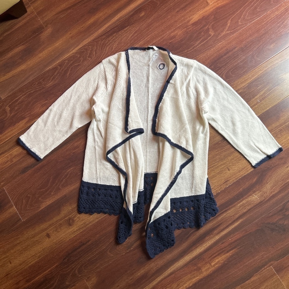 NWOT LIZ CLAIBORNE Knit Open Cardigan size Medium